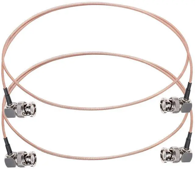 Alt view image 6 of 7 - TUOLNK 2 Pack 3.28ft (1M) BNC Male Right Angle to BNC Male Right Angle Coaxial Cable, RG316, 50 Ohm, for Video Equipment, CCTV, HD-SDI, SDI Digital Audio Router