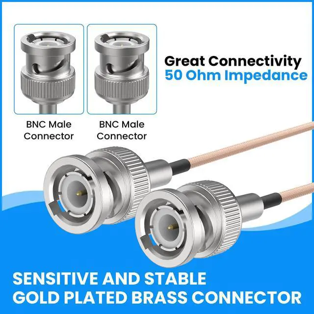 Alt view image 3 of 7 - SDTC Tech BNC Male to BNC Male HD-SDI Cable RG316 Coaxial Coax Antenna Pigtail Jumper 50 Ohm BNC Connector Adapter (3 feet/1m)