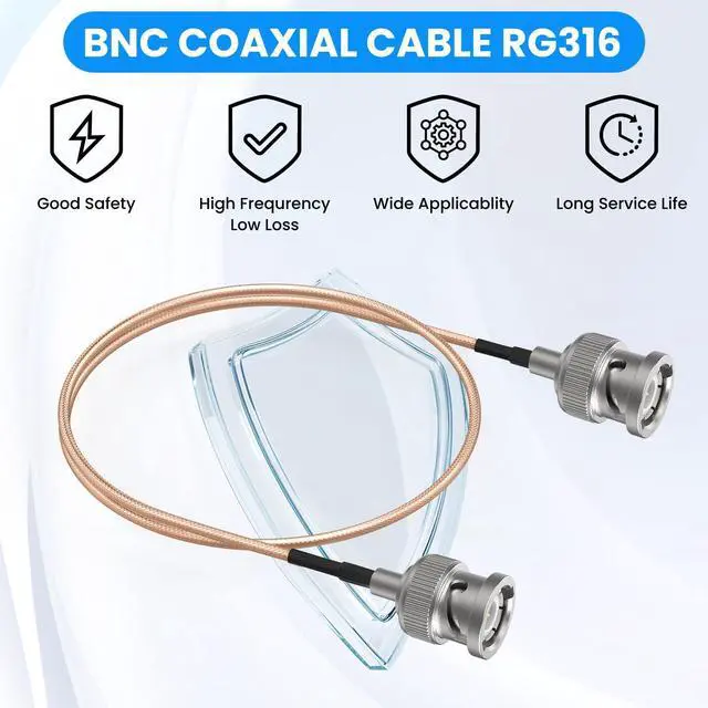 Alt view image 5 of 7 - SDTC Tech BNC Male to BNC Male HD-SDI Cable RG316 Coaxial Coax Antenna Pigtail Jumper 50 Ohm BNC Connector Adapter (3 feet/1m)