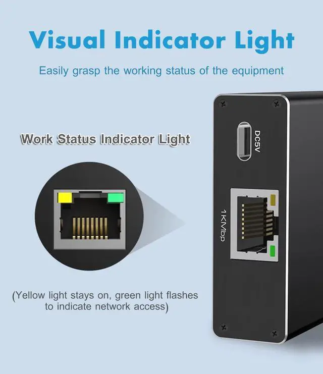 Alt view image 5 of 7 - Ethernet Splitter 1 to 4, 1000Mbps High-Speed Internet Splitter, Gigabit RJ45 Port Router Switch, LAN-Splitter, Supporting Simultaneous Networking of 4 Devices, Applicable to Cat5/5e/6/7/8 Cable