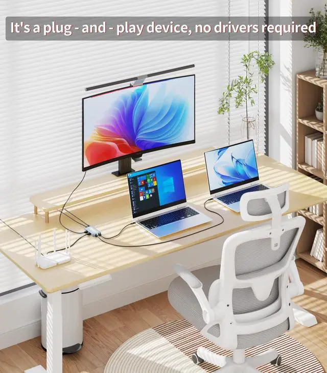 Alt view image 4 of 7 - Reborn Ethernet Splitter 1 to 4 High Speed 1000Mbps, RJ45 Gigabit Ethernet Cable Splitter 1 to 4, LAN Splitter with USB Power Cable for Cat 5/6/7/8 Cable [4 Devices Simultaneous Networking]