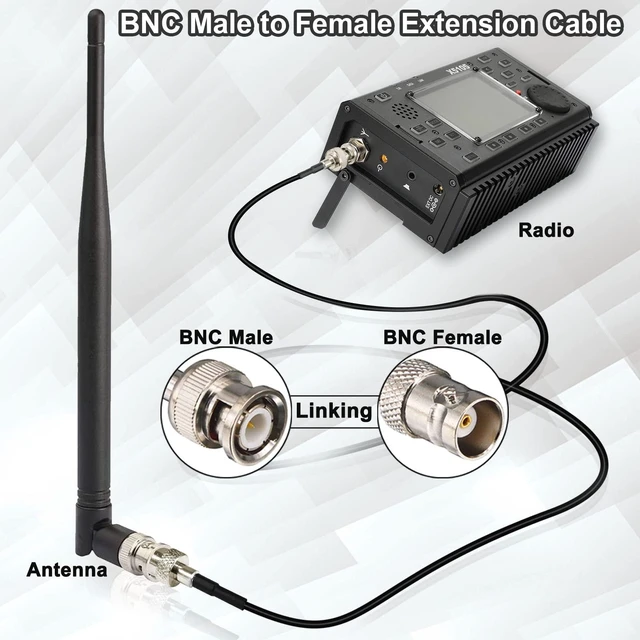 Alt view image 4 of 6 - 3-Pack BNC Male to Female Extension 6ft RG174 50 Ohm For scanner, wireless microphone receiver, broadcast video, camera, ham radio