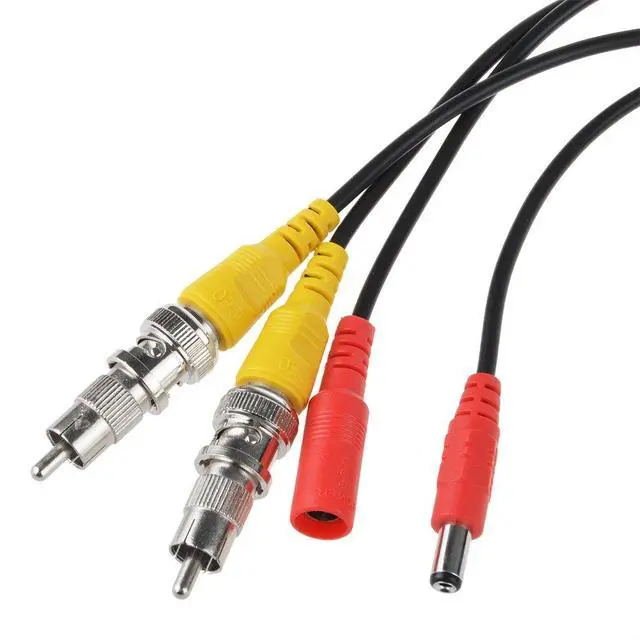 Alt view image 2 of 5 - Flashmen 25ft 1 Pack BNC Video Power Cable Security Camera Wire Cord for CCTV DVR Surveillance System One Cable with 2X BNC to RCA connectors 2X BNC to BNC connectors 1x DC plug adapter