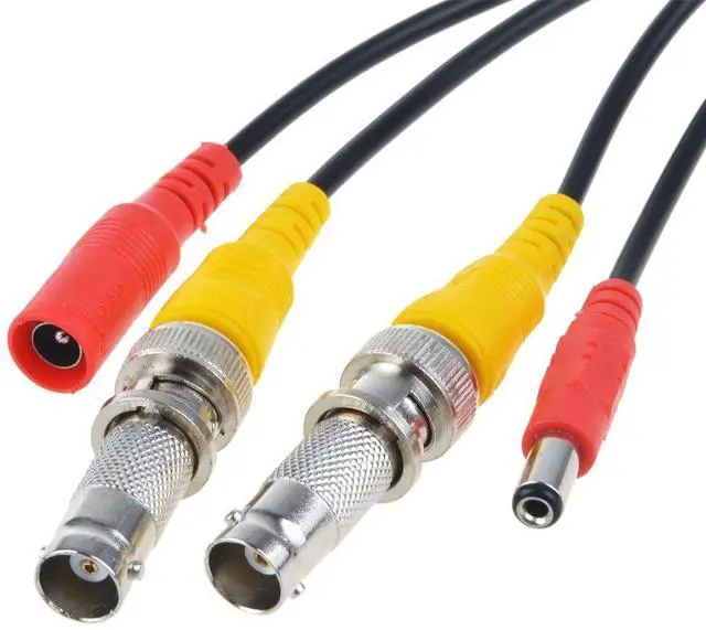 Alt view image 3 of 5 - Flashmen 25ft 1 Pack BNC Video Power Cable Security Camera Wire Cord for CCTV DVR Surveillance System One Cable with 2X BNC to RCA connectors 2X BNC to BNC connectors 1x DC plug adapter