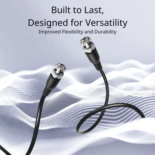 Alt view image 3 of 6 - TNP Products 25FT Coaxial Cable, Male to Male BNC Connectors, Heavy Shielding, HD SDI, RG6, 75 Ohm, for Video Broadcasting, CCTV, Audio Systems