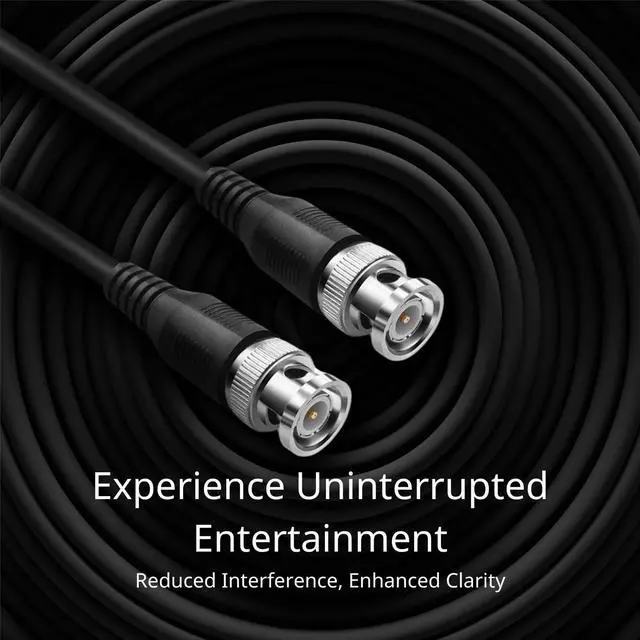 Alt view image 4 of 6 - TNP Products 25FT Coaxial Cable, Male to Male BNC Connectors, Heavy Shielding, HD SDI, RG6, 75 Ohm, for Video Broadcasting, CCTV, Audio Systems