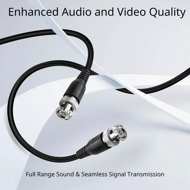 Alt view image 2 of 6 - TNP Products 25FT Coaxial Cable, Male to Male BNC Connectors, Heavy Shielding, HD SDI, RG6, 75 Ohm, for Video Broadcasting, CCTV, Audio Systems