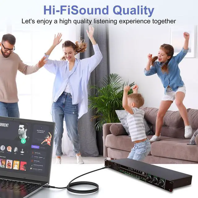 Alt view image 3 of 7 - iHoto USB to Audio Adapter Cable, 3FT 3.5mm Aux to USB Audio Aux Cable Stereo Type A Male to 3.5mm TRS Male Headphone Jack Adapter for Headphones/Headset/Laptop/PC Windows/PS4 PS5 Mac/Linux/Desktops