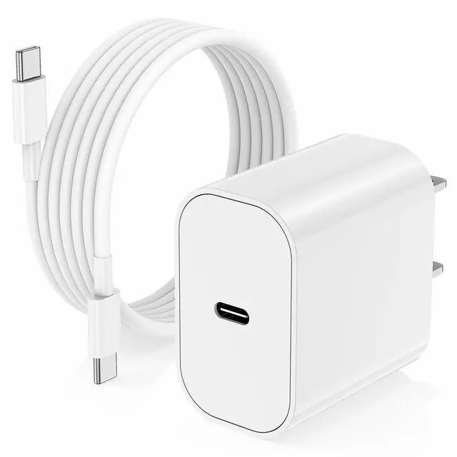 Main image of iPhone 17 16 15 Charger/10ft Type C to C Charging Cable Cord Long, USB C Fast Charging Block Plug for Apple iPhone 17 Pro Max/17 Air/16 Pro/15 Plus/AirPods/iPad/mini Plug Cube Birck Box Power Adapter