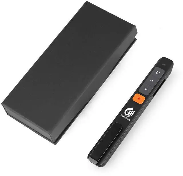 Alt view image 7 of 7 - AMERTEER Wireless Presentation clicker for PowerPoint presentations with Hyperlink & Volume Control, RF 2.4GHz USB and Type-C for MacBook/Air/Pro