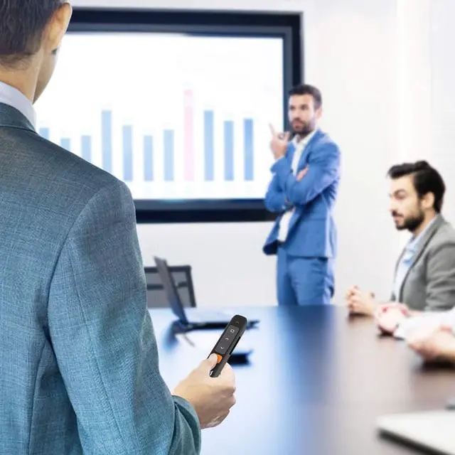 Alt view image 6 of 7 - AMERTEER Wireless Presentation clicker for PowerPoint presentations with Hyperlink & Volume Control, RF 2.4GHz USB and Type-C for MacBook/Air/Pro