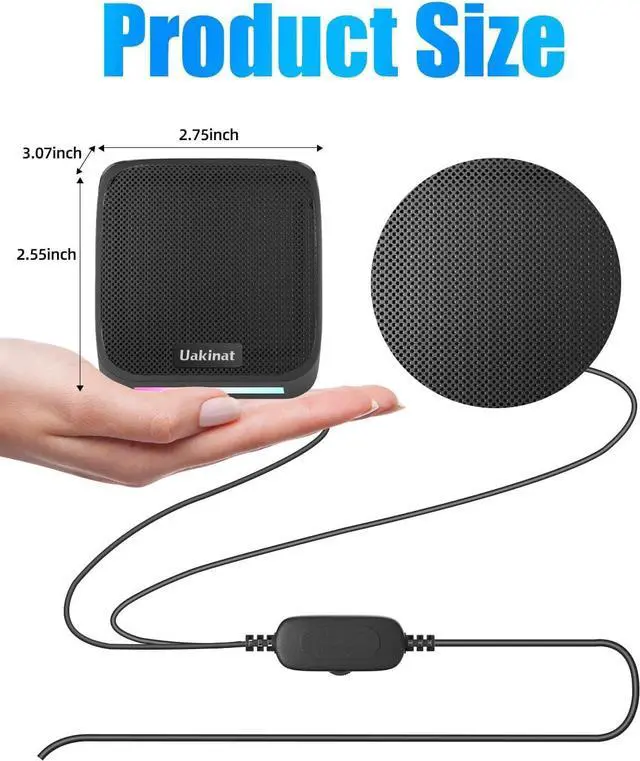 Alt view image 5 of 6 - Uakinat Computer Speakers,Computer Speakers for Desktop PC,Desktop Speakers,Small Computer Speakers USB Powered 3.5mm Aux Speaker for PC,Laptop,Tablet,Phone