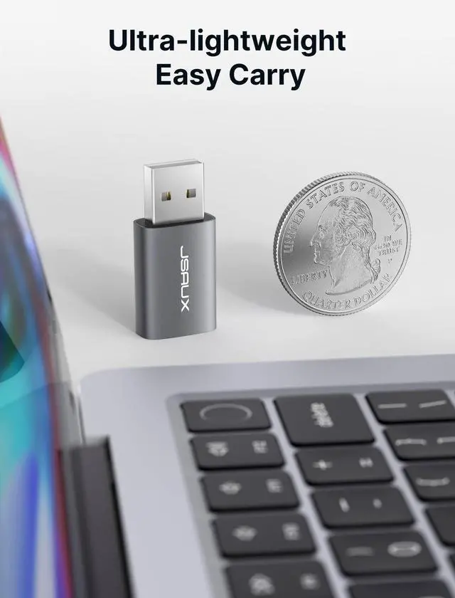 Alt view image 6 of 7 - 2 Pack USB to 3.5mm Jack Audio Adapter, JSAUX USB to Audio Aux Adapter External Stereo Sound Card TRRS Female Headset for PS4, PS5, Headphone,Mac, Linux, Laptop, Desktops, Docking Station