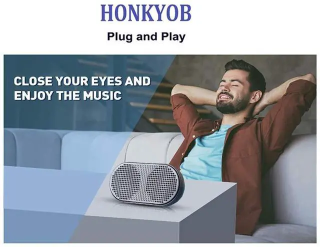 Alt view image 3 of 5 - HONKYOB USB Mini Speaker Computer Speaker Powered Stereo Multimedia Speaker for Notebook Laptop PC(Black)