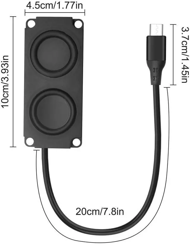 Alt view image 2 of 7 - XMSJSIY USB Type C Computer Speaker Laptop Speaker 3W Portable Plug-in External Speaker for Desktop PC Laptop Monitor Phone-1 PCS