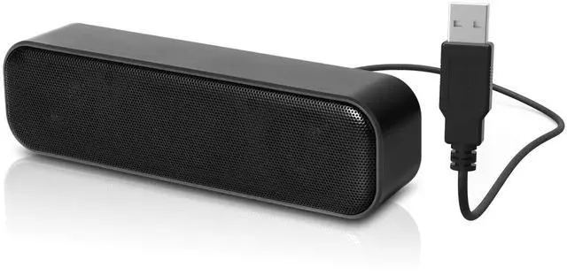 Main image of [Upgraded] USB Computer /Laptop Speaker with Stereo Sound & Enhanced Bass, Portable Mini Sound Bar for Windows PCs, Desktop Computer and Laptops