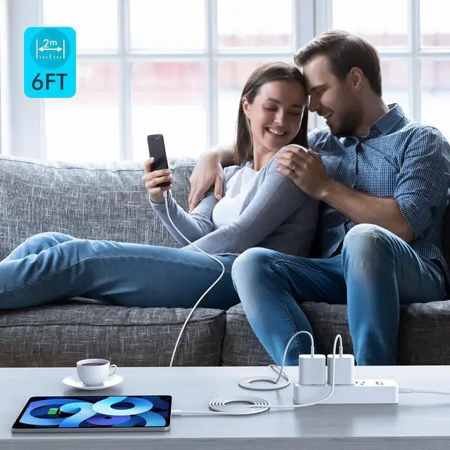 Alt view image 7 of 7 - iPhone 17 16 15 Charger Fast Charging,20W Apple iPad USB C Fast Charger,2Pack 6ft USB C Wall Charger Block for iPhone 17/17 Air/17 Pro Max/16/16 Pro/16 Pro Max/15/15 Plus/15 Pro Max, iPad Pro/Mini