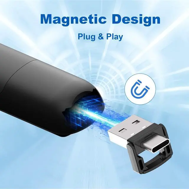 Alt view image 5 of 7 - USB-C/USB-A Laser Pointer for Presentation Clicker PowerPoint Wireless Presenter Remote, Google Slide Advancer Projector Smart Board Slideshow Power Point PPT Clicker for Mac/Laptop/Computer/Office