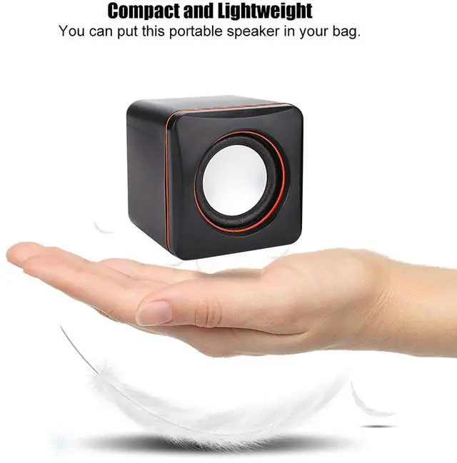 Alt view image 5 of 7 - Computer Speakers Mini Cube USB Speaker Stereo 3.5mm Jack Wired Multimedia Speaker Computer Speaker For PC Monitor Desktop Laptop PC Computer Gaming Smartphones Tablets Projectors TVs(Dual Track)