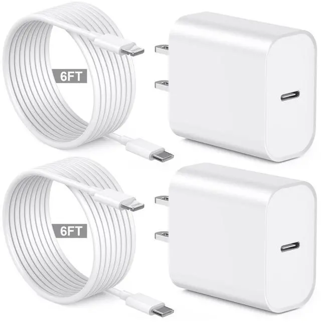 Main image of [Apple MFi Certified] iPhone Charger Fast Charging 6FT Compatible for iPhone 14/13/12/11 Pro Max/Xs Max/XR/X 2Pack 20W Type C Fast Charger Block with 6FT USB C to Lightning Data Sync Charging Cable