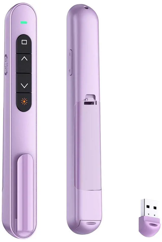 Main image of QUI Presentation Clicker for PowerPoint, RF 2.4GHz USB Wireless Presenter Remote with Volume Control, PowerPoint Clicker Slide Advancer for Mac, Windows, Laptop, Keynote