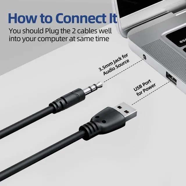 Alt view image 5 of 7 - Uakinat Computer Speakers,Wooden Multimedia Digital Speaker,USB Powered 3.5mm AUX PC Speakers,Surround Sound Portable Computer Sound Bar Speaker for Desktop Laptop (Brown)