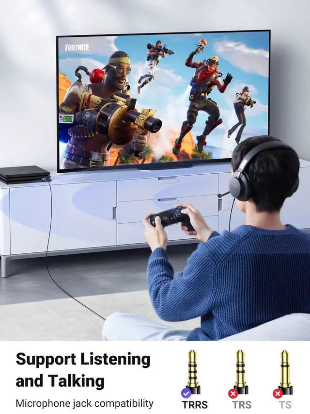 Alt view image 2 of 7 - UGREEN USB to Audio Jack USB External Sound Card 3.5mm Audio Adapter 2 in 1 USB A to Aux TRRS Headphone Adapter Microphone Stereo Jack Aluminum Compatible with PS5 PC Windows Mac Linux Laptop Desktop