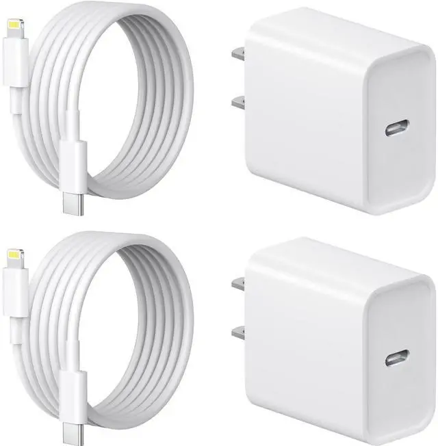 Main image of iPhone 14 13 12 11 Fast Charger USB C Wall Charger [2-Pack] 6FT Fast Charging Cable Compatible with iPhone 14/14 Pro/14 Pro Max/iPhone 13/12/11/X/8/7/6/iPad Pro/Mini/AirPods