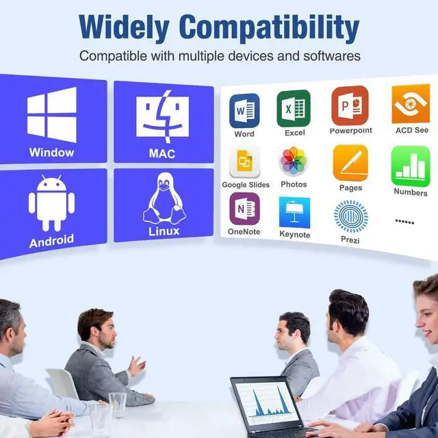 Alt view image 6 of 7 - DINOSTRIKE Presentation Clicker with Case, USB C Wireless Presenter Remote Powerpoint Clicker with Carry case Storage