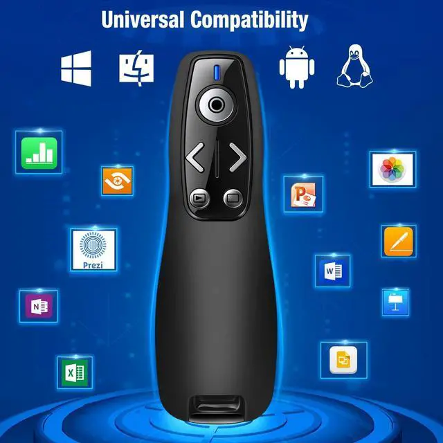 Alt view image 5 of 6 - Presentation Clicker Wireless Presenter Remote for PowerPoint, RF 2.4GHz USB Powerpoint Clicker with Hyperlink & Volume Control PowerPoint Slide Advancer for Mac, Computer, Laptop