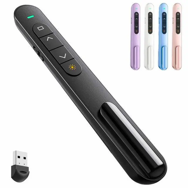 Main image of QUI Presentation Clicker for PowerPoint, RF 2.4GHz USB Wireless Presenter Remote with Volume Control, PowerPoint Clicker Slide Advancer for Mac, Windows, Laptop, Keynote