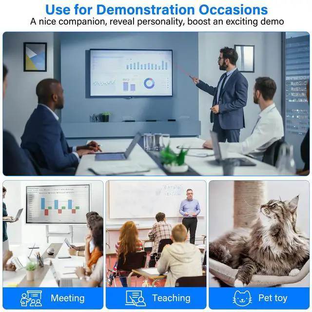 Alt view image 7 of 7 - Presentation Clicker with Air Mouse - USB C Wireless Presenter Remote Clicker with Pointer, RF 2.4GHz PowerPoint Clicker for Presentation, Computer Pointer Clicker Slide Advancer for Mac,Laptop