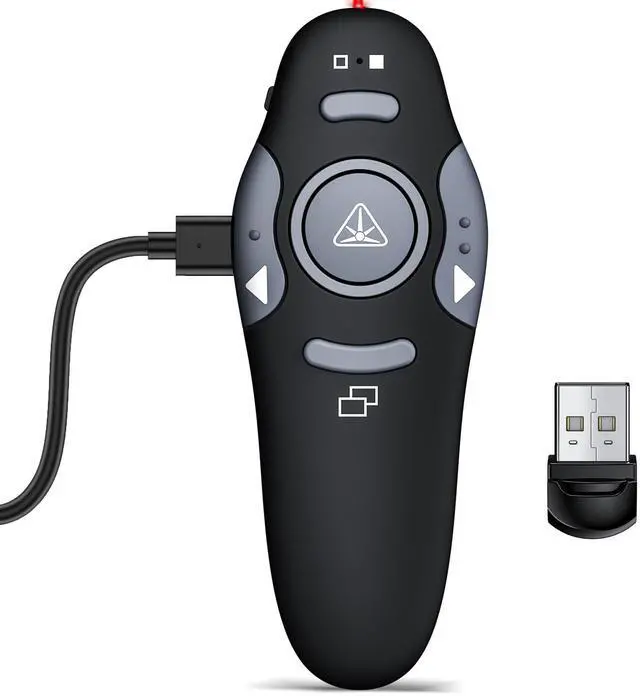 Main image of DinoFire Presentation Remote, RF 2.4GZ Rechargeable USB Slide Clicker for Powerpoint Presentation Presenter for Laptop/Computer/MAC
