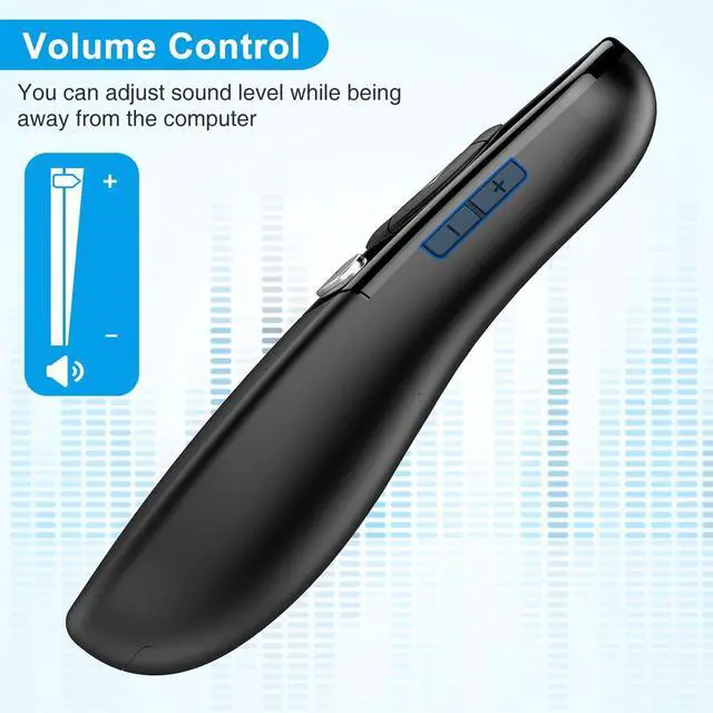 Alt view image 6 of 6 - 2 in 1 Type C USB Presentation Clicker with Physical and Digital Function, RF 2.4GHz Wireless Presenter Remote PPT Clicker for Computer Presentations, Slide Advancer for Mac Laptop