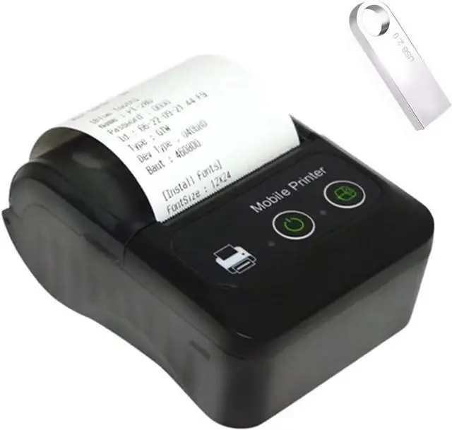 Main image of GZGYNADAST is NOT Compatible with iPhone iOS/IPAD/MAC,ONLY FIT Android/Windows,Bluetooth Thermal Receipt Printer 58mm,Wireless Portable mini Pocket Invoice Bill Ticket pos Printer for Small Business