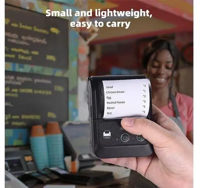 Alt view image 7 of 7 - GZGYNADAST is NOT Compatible with iPhone iOS/IPAD/MAC,ONLY FIT Android/Windows,Bluetooth Thermal Receipt Printer 58mm,Wireless Portable mini Pocket Invoice Bill Ticket pos Printer for Small Business