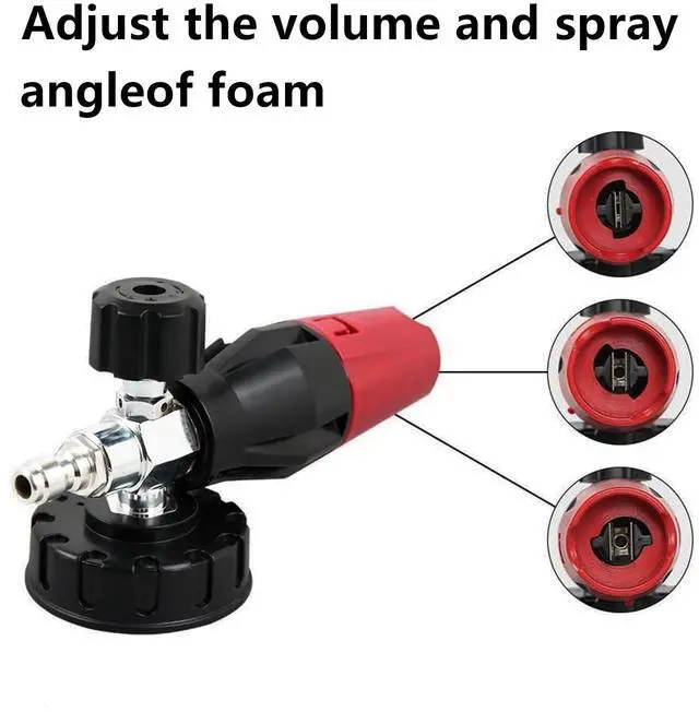 Alt view image 2 of 7 - Sooprinse Foam Cannon Kit with Pressure Washer Short Gun, 1 L Snow Foam Lance with 1/4 Inch Quick Connector, Foam Blaster with Pressure Washer Gun,4000 PSI, Black