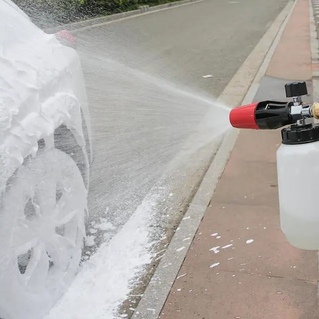Alt view image 7 of 7 - Sooprinse Foam Cannon Kit with Pressure Washer Short Gun, 1 L Snow Foam Lance with 1/4 Inch Quick Connector, Foam Blaster with Pressure Washer Gun,4000 PSI, Black