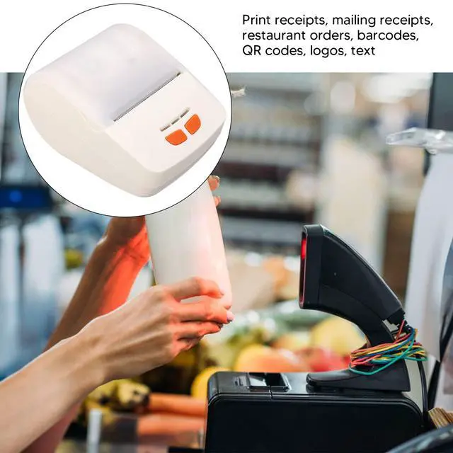 Alt view image 2 of 7 - Pomya Bluetooth Thermal Printer, Portable USB Receipt Ticket Bill POS Printing Machine for iOS Android Mini Pocket Printer, Support Phone App and Computers Connection