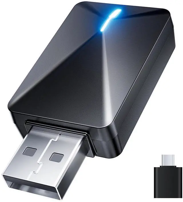 Main image of Pop'sDone Wireless CarPlay Adapter, Convert Wired to Wireless CarPlay 0 Delay, Plug & Play, WiFi 6 & Bluetooth 5.0, Compatible with iPhone/iOS 10+ & Android 11+, Supports OTA Updates