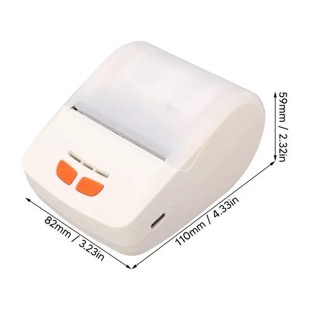 Alt view image 7 of 7 - Pomya Bluetooth Thermal Printer, Portable USB Receipt Ticket Bill POS Printing Machine for iOS Android Mini Pocket Printer, Support Phone App and Computers Connection