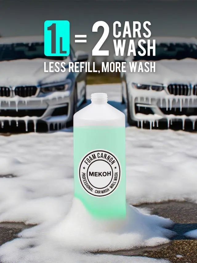 Alt view image 3 of 7 - MEKOH Foam Cannon for Pressure Washer, 4000psi Car Wash Foam Gun, 1 Liter Foam Sprayer, Pressure Washer Soap Attachment with 1/4" Quick Connector, Snow Soap Blaster with 5 Nozzles for Car Detailing