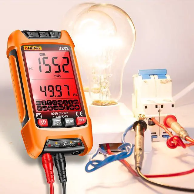Alt view image 3 of 7 - Digital Multimeter Smart Testers TRMS 9999 Counts Anti-Burning Ohm Amp Volt Meter Measures NCV,AC/DC Current/Voltage,Resistance,Continuity,Capacitance,diodes,Auto-ranging Electrical Tools