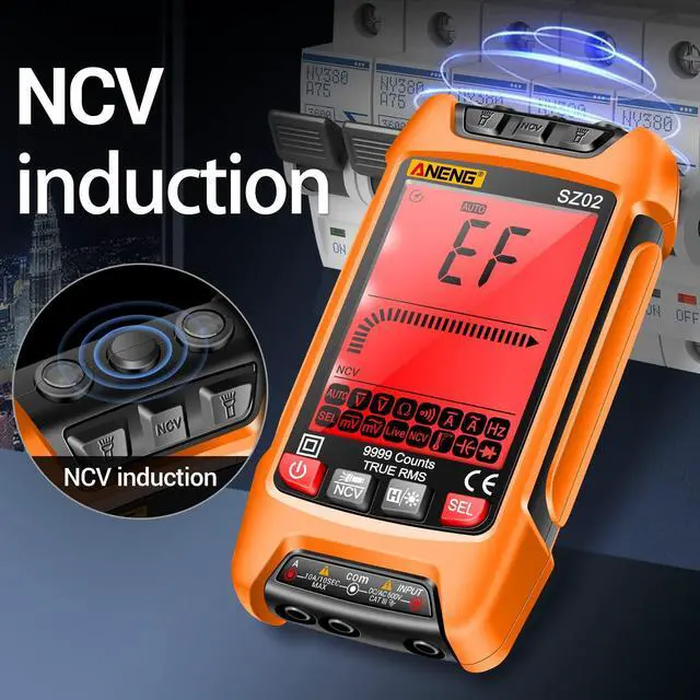 Alt view image 5 of 7 - Digital Multimeter Smart Testers TRMS 9999 Counts Anti-Burning Ohm Amp Volt Meter Measures NCV,AC/DC Current/Voltage,Resistance,Continuity,Capacitance,diodes,Auto-ranging Electrical Tools