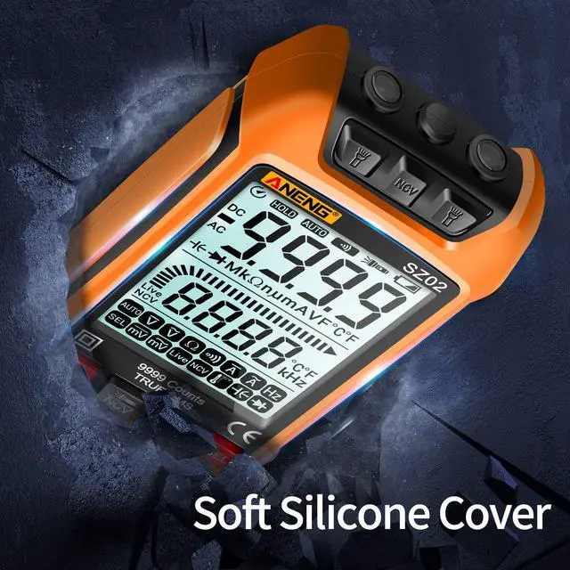 Alt view image 7 of 7 - Digital Multimeter Smart Testers TRMS 9999 Counts Anti-Burning Ohm Amp Volt Meter Measures NCV,AC/DC Current/Voltage,Resistance,Continuity,Capacitance,diodes,Auto-ranging Electrical Tools