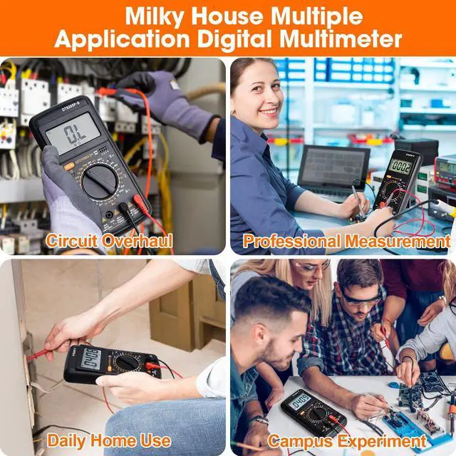Alt view image 2 of 7 - Digital Multimeter Tester, Multimeter Tester Pocket Voltmeter, Multi Tester Digital, Electric Tester with Backlight LCD Data Hold, Voltage Tester Power Continuity Tester with AC/DC Ohm Volt Amp Diode
