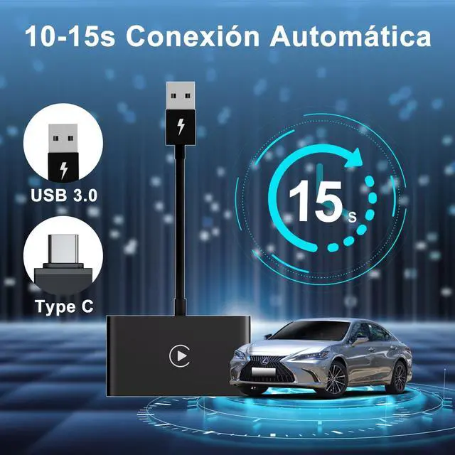 Alt view image 7 of 7 - LXJADAP Wireless CarPlay Adapter 2025 Upgrade Wired CarPlay to Wireless, Plug and Play Easy Use Fast Stable Connection Car Play for iPhone