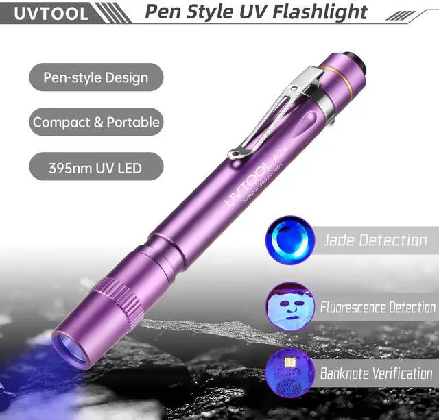 Alt view image 2 of 6 - LIGHTFE UVTOOL-A2 395nm UV Blacklight Flashlight | High Power for Resin Curing, Pet Urine Detection, Mineral Fluorescence