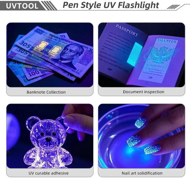 Alt view image 6 of 6 - LIGHTFE UVTOOL-A2 395nm UV Blacklight Flashlight | High Power for Resin Curing, Pet Urine Detection, Mineral Fluorescence