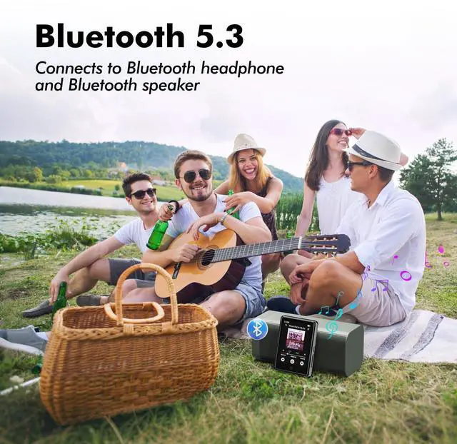 Alt view image 2 of 7 - 64GB MP3 Player with Bluetooth 5.3,Portable MP3 Player with Speaker for Kids with HiFi Lossless Sound Music,2.8 in Full Touchscreen,FM Radio,Voice Recorder,Supports Up to 128GB TF Card